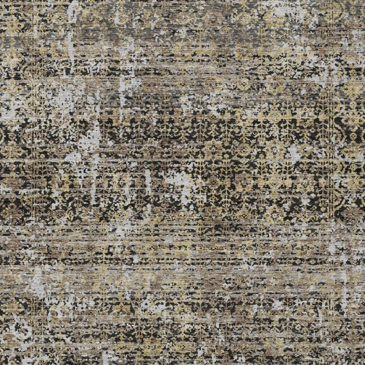 9' X 12' Black And Graphite Abstract Washable Indoor Outdoor Area Rug Homeroots Outdoor