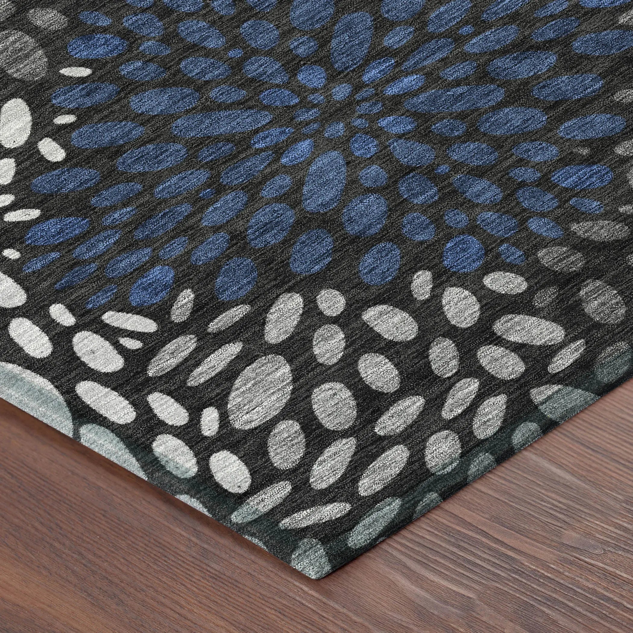 9' X 12' Black And Graphite Abstract Washable Indoor Outdoor Area Rug Homeroots Outdoor