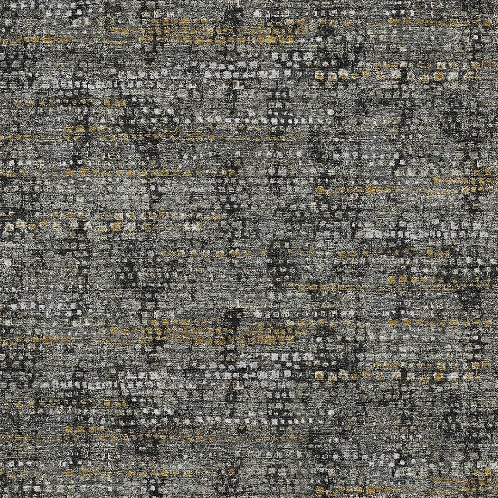 9' X 12' Black And Graphite Abstract Washable Indoor Outdoor Area Rug Homeroots Outdoor