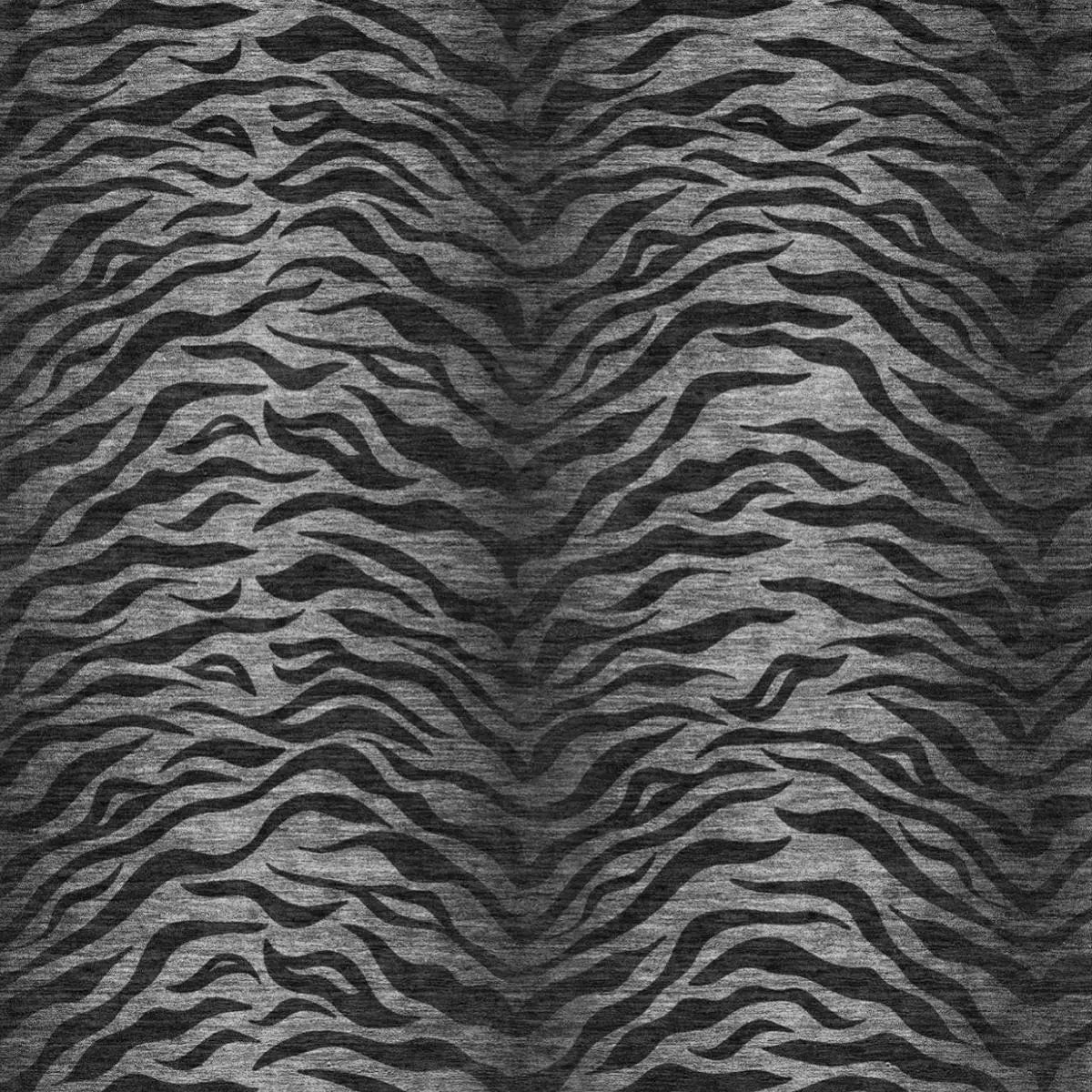 9' X 12' Black And Graphite Animal Print Washable Indoor Outdoor Area Rug Homeroots Outdoor