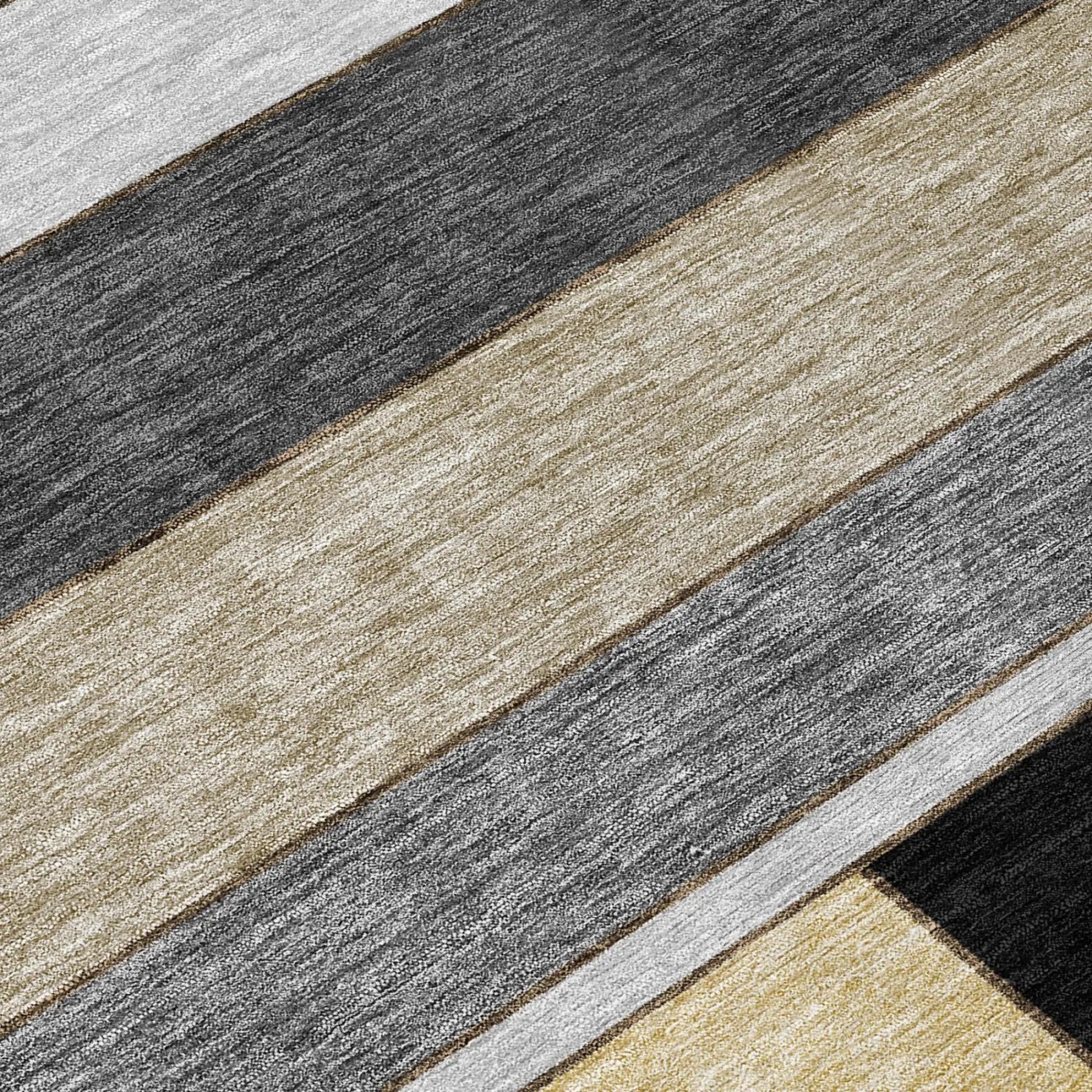 9' X 12' Black And Graphite Geometric Washable Indoor Outdoor Area Rug Homeroots Outdoor