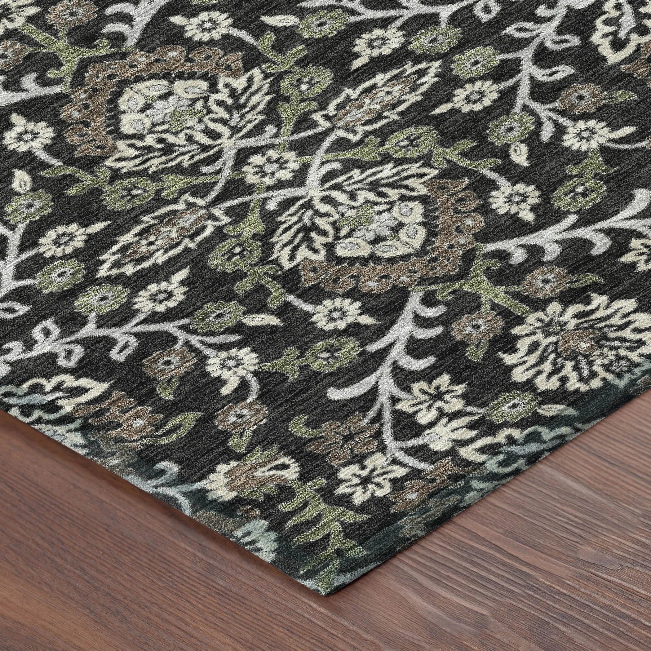 9' X 12' Black And Graphite Geometric Washable Indoor Outdoor Area Rug Homeroots Outdoor