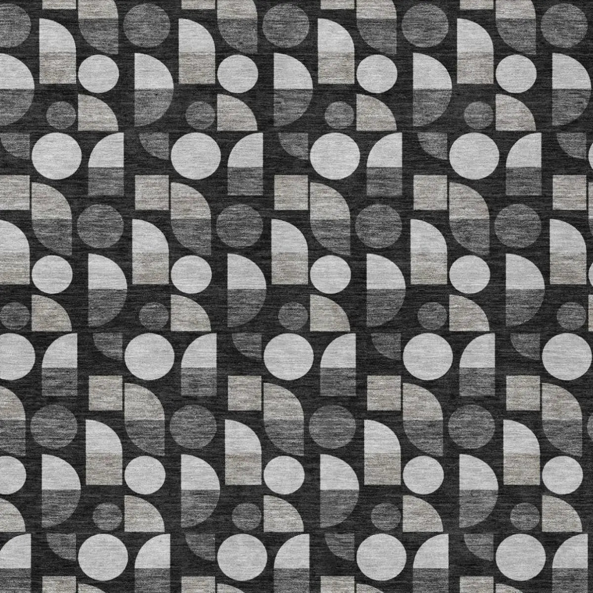 9' X 12' Black And Graphite Geometric Washable Indoor Outdoor Area Rug Homeroots Outdoor