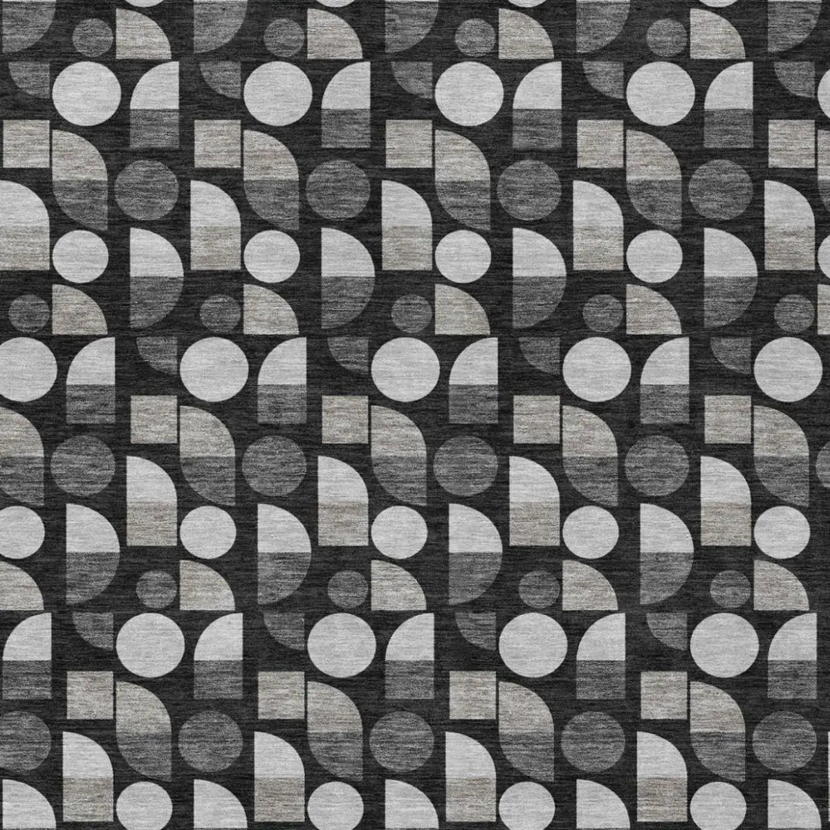 9' X 12' Black And Graphite Geometric Washable Indoor Outdoor Area Rug Homeroots Outdoor