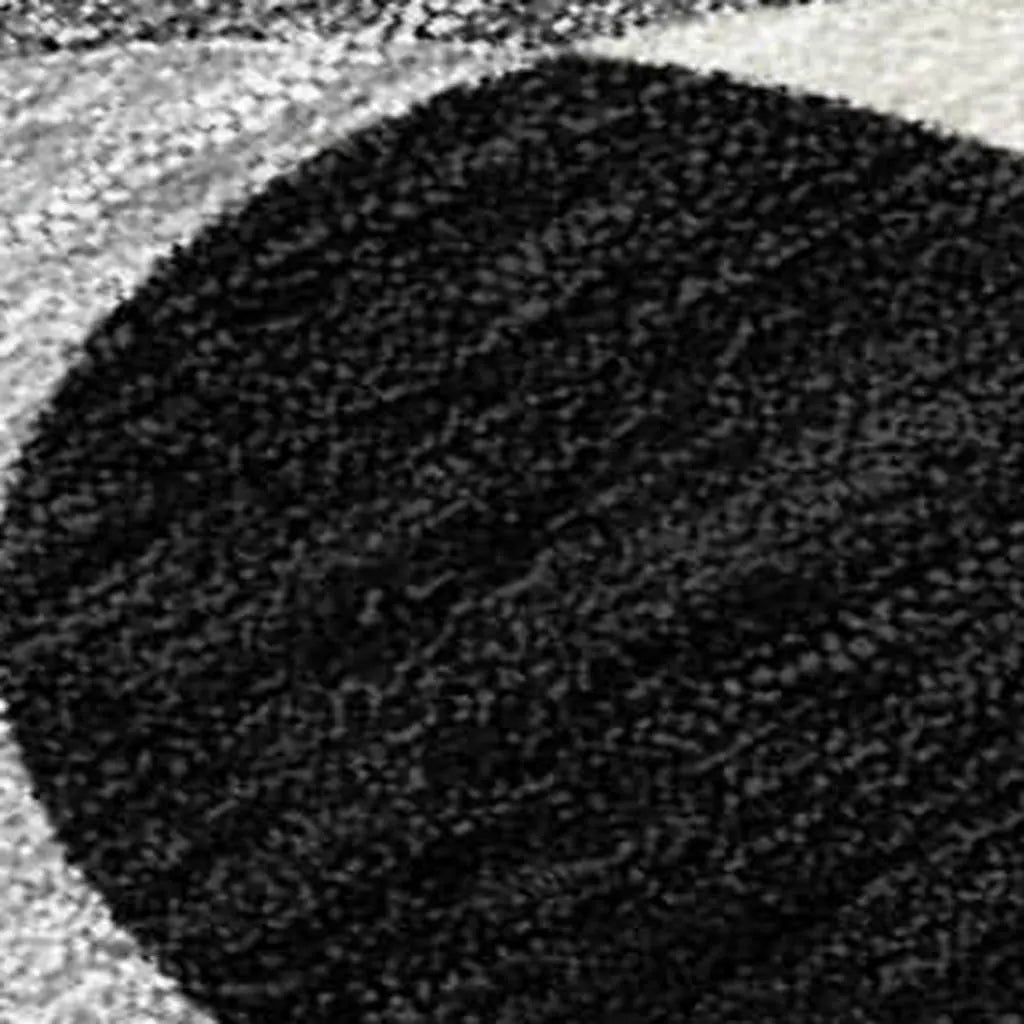 9' X 12' Black And Gray Abstract Washable Indoor Outdoor Area Rug Homeroots Outdoor