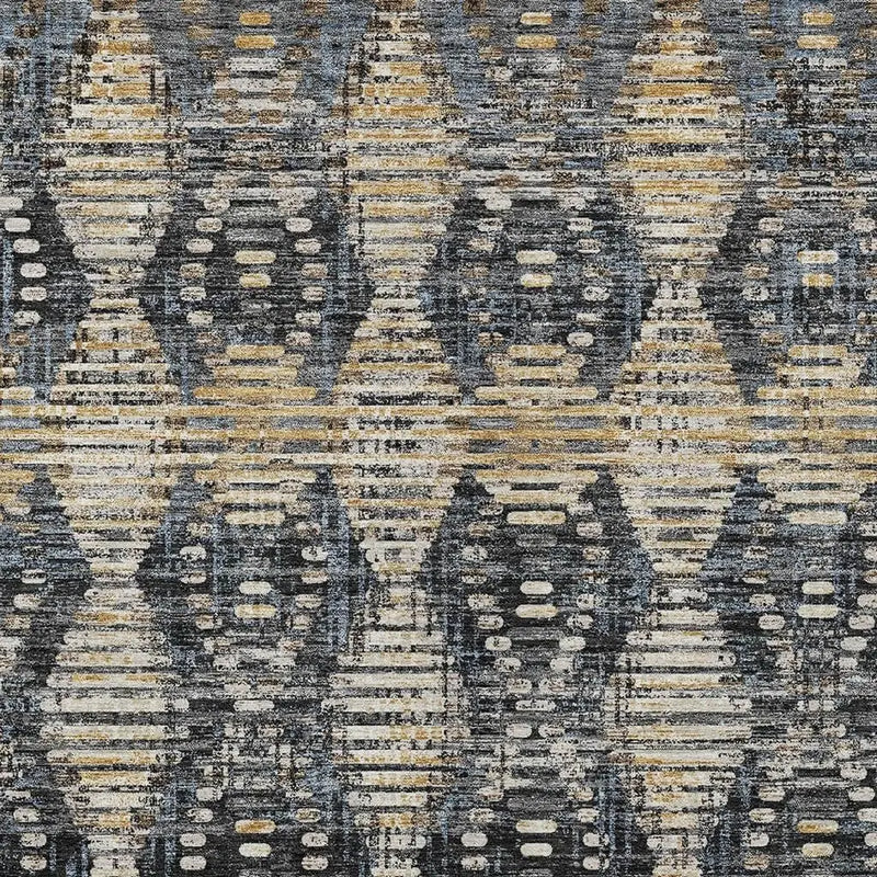 9' X 12' Black And Gray Floral Medallion Washable Indoor Outdoor Area Rug Homeroots Outdoor