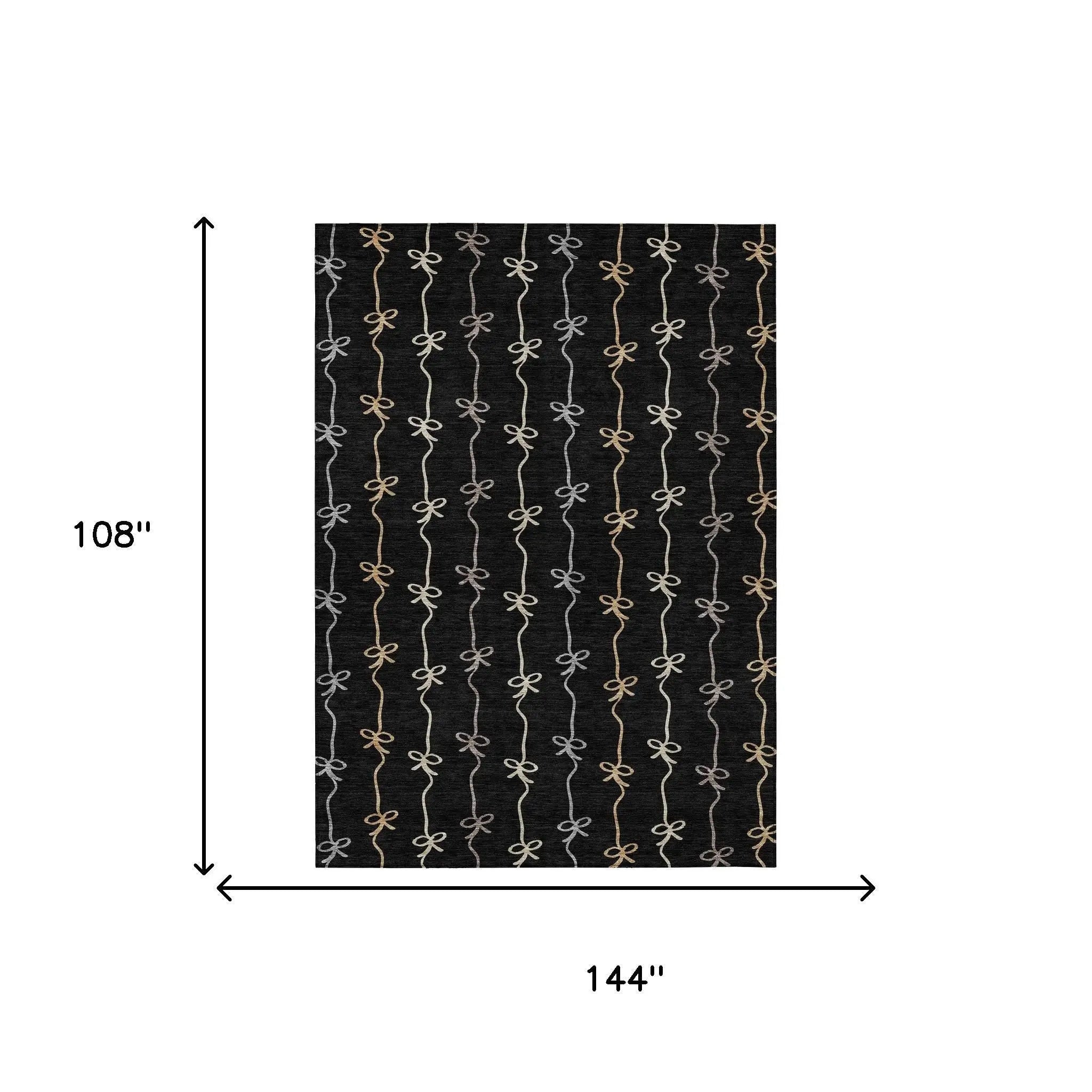 9' X 12' Black And Gray Southwestern Washable Indoor Outdoor Area Rug Homeroots Outdoor