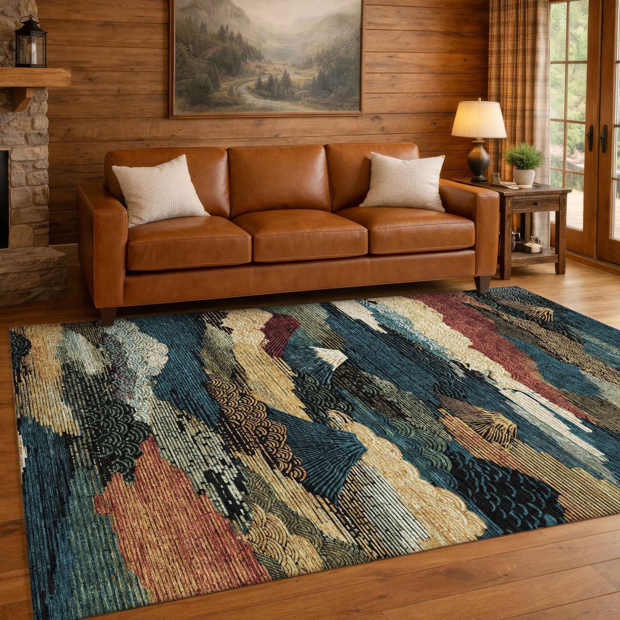 9' X 12' Black And Ivory Abstract Washable Indoor Outdoor Area Rug Homeroots Outdoor