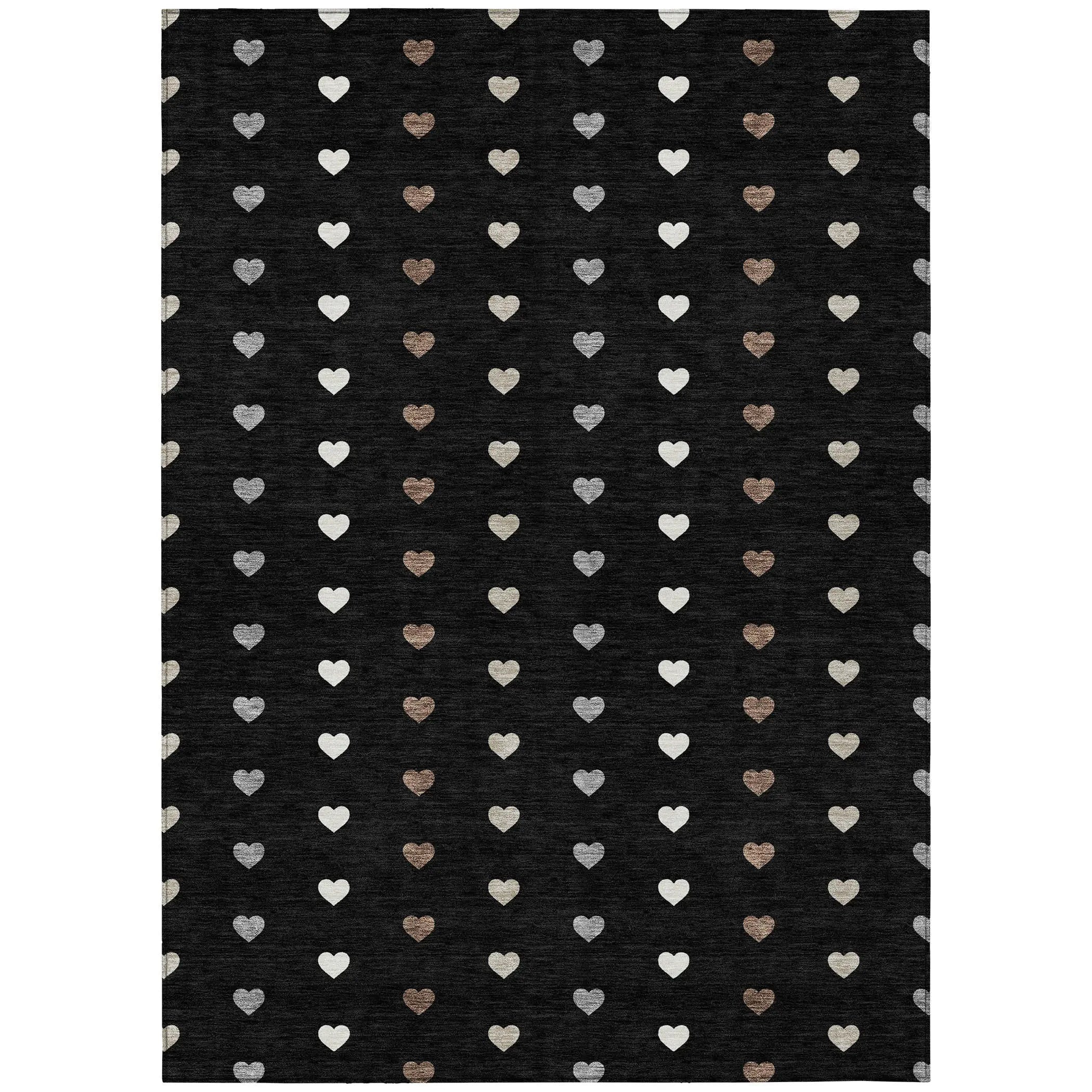 9' X 12' Black And Ivory Geometric Washable Indoor Outdoor Area Rug Homeroots Outdoor