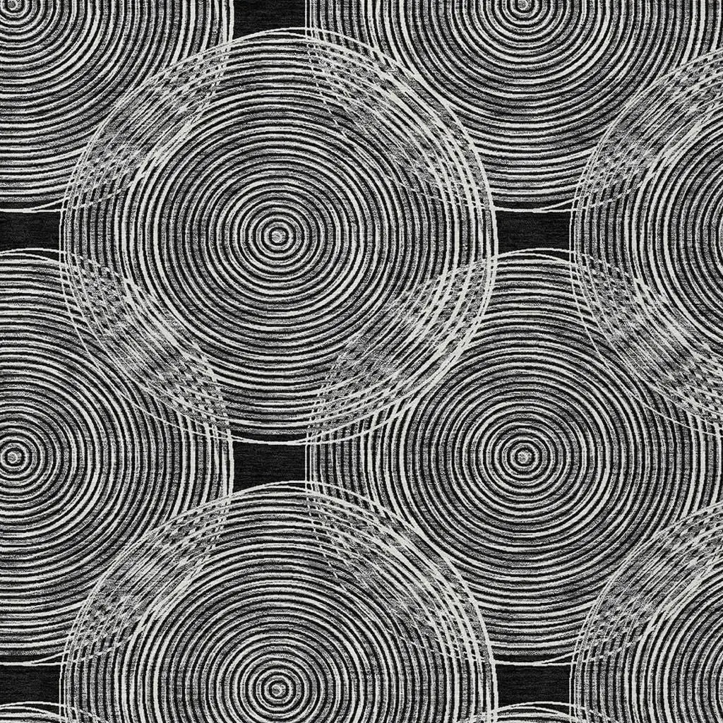 9' X 12' Black And Ivory Geometric Washable Indoor Outdoor Area Rug Homeroots Outdoor