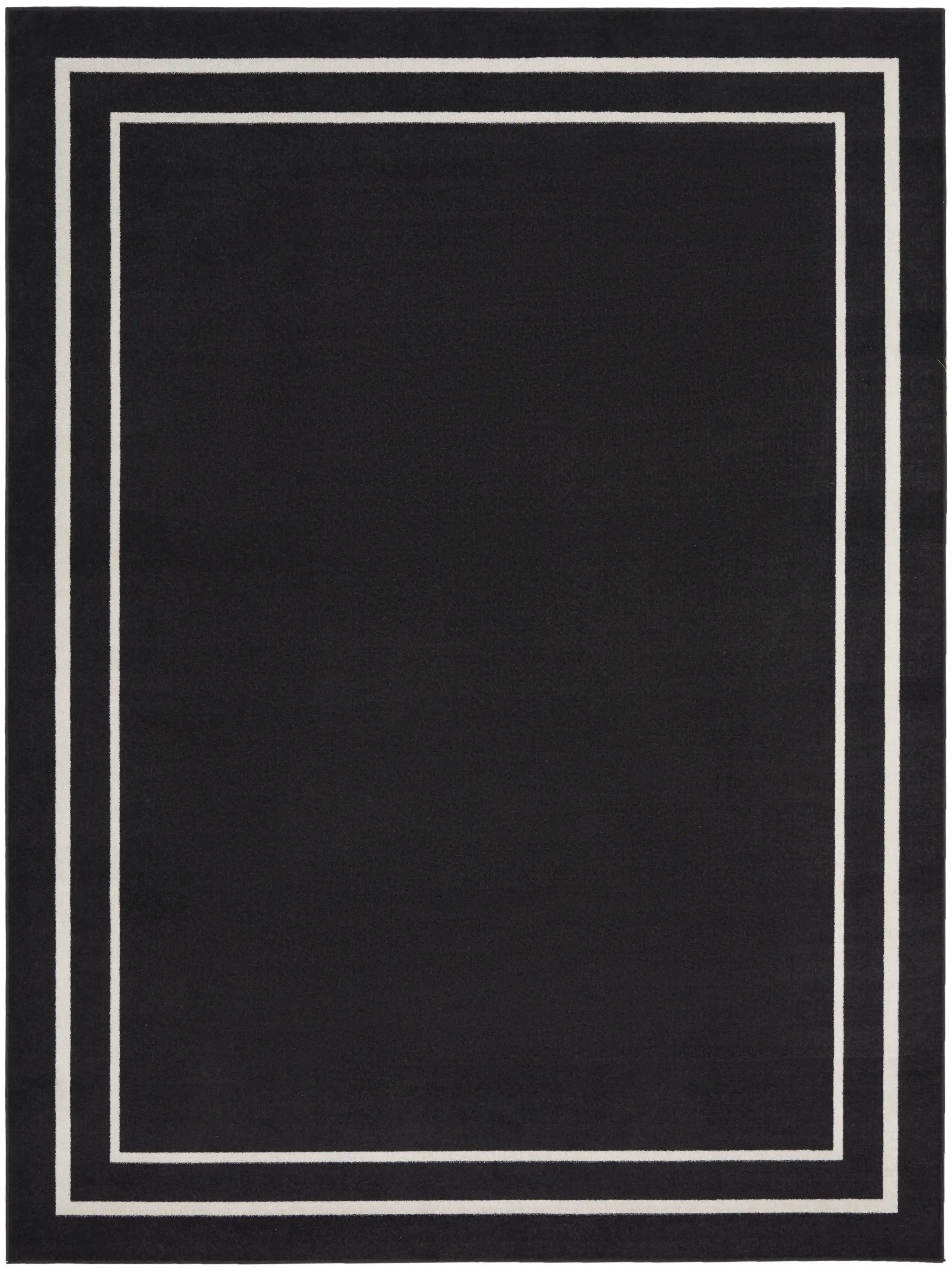 9' X 12' Black And Ivory Indoor Outdoor Area Rug Homeroots Outdoor