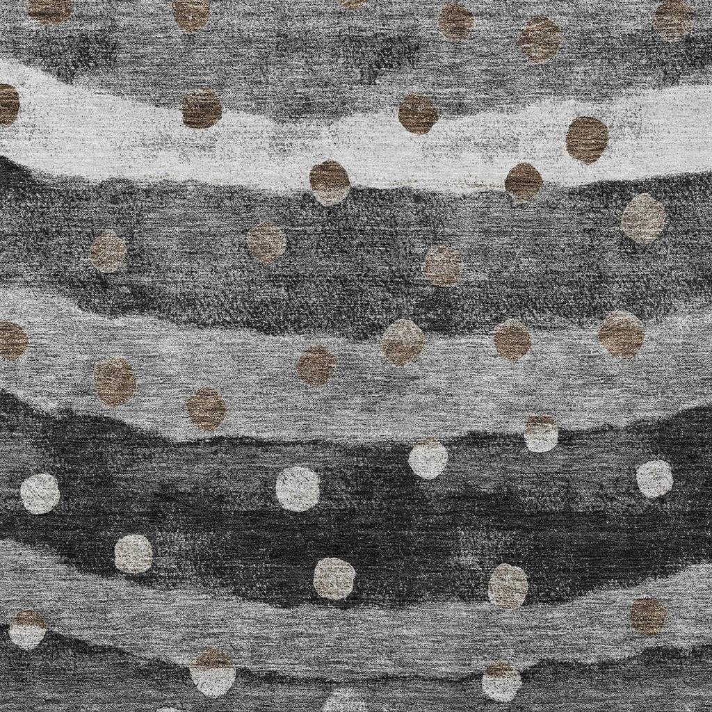 9' X 12' Black And Navy Blue Striped Washable Indoor Outdoor Area Rug Homeroots Outdoor