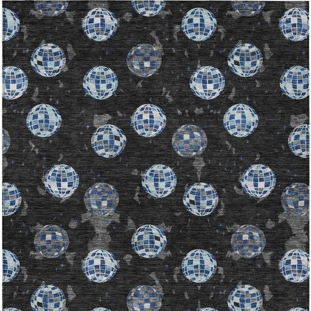 9' X 12' Black And Red Geometric Washable Indoor Outdoor Area Rug Homeroots Outdoor