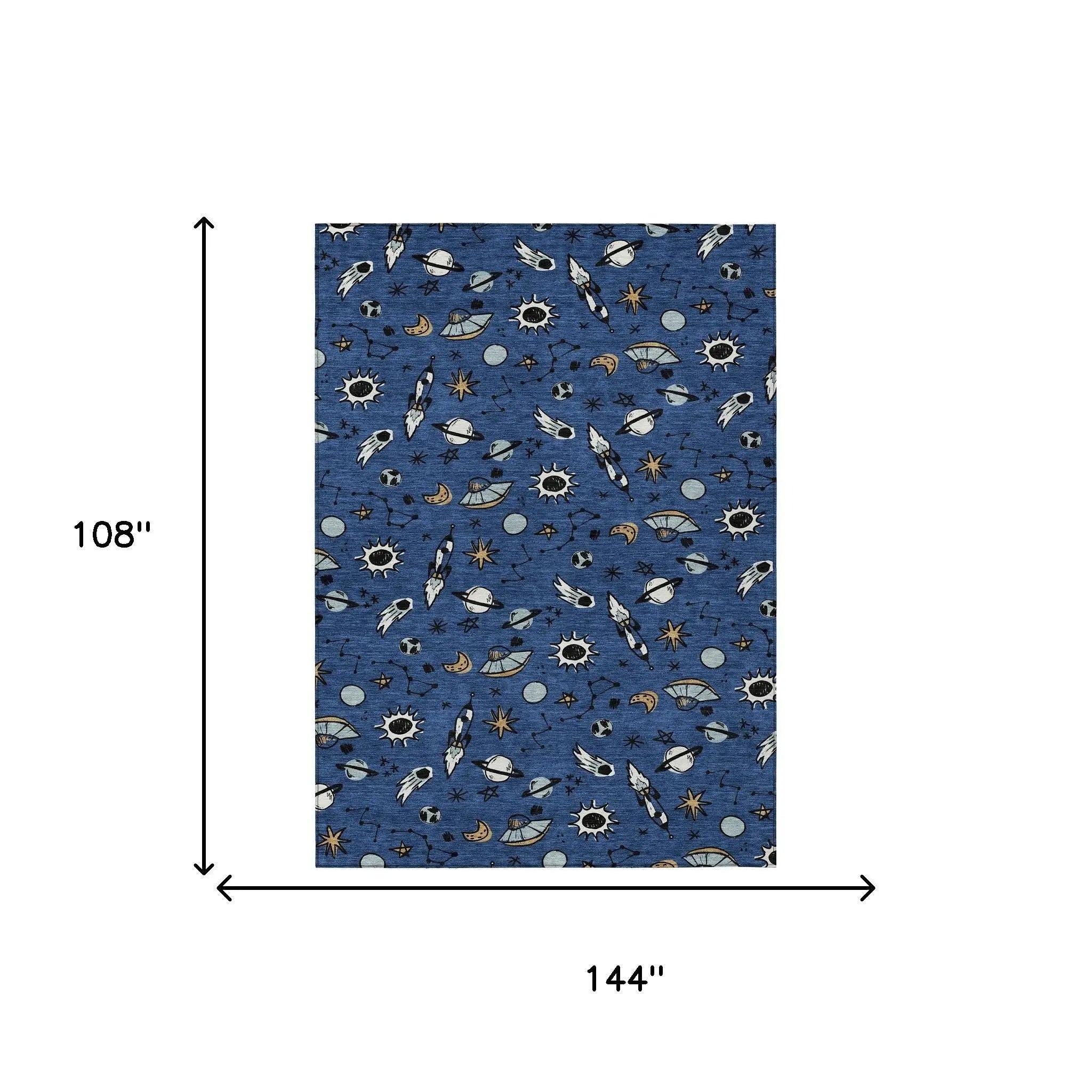 9' X 12' Blue And Black Animal Print Washable Indoor Outdoor Area Rug Homeroots Outdoor