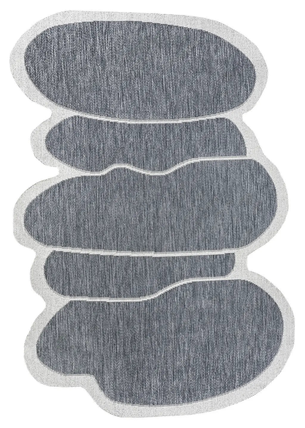 9' X 12' Blue And Cream Medallion Indoor Outdoor Area Rug Homeroots Outdoor