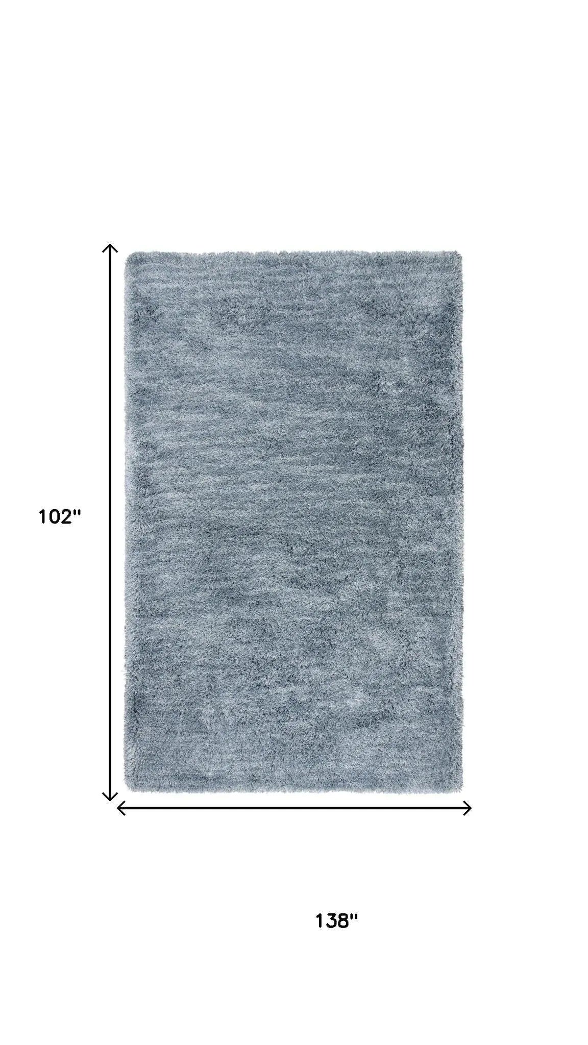 9' X 12' Blue And Dark Blue Hand Tufted Area Rug Homeroots Home Decor