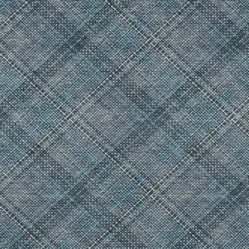 9' X 12' Blue And Graphite Plaid Washable Indoor Outdoor Area Rug Homeroots Outdoor