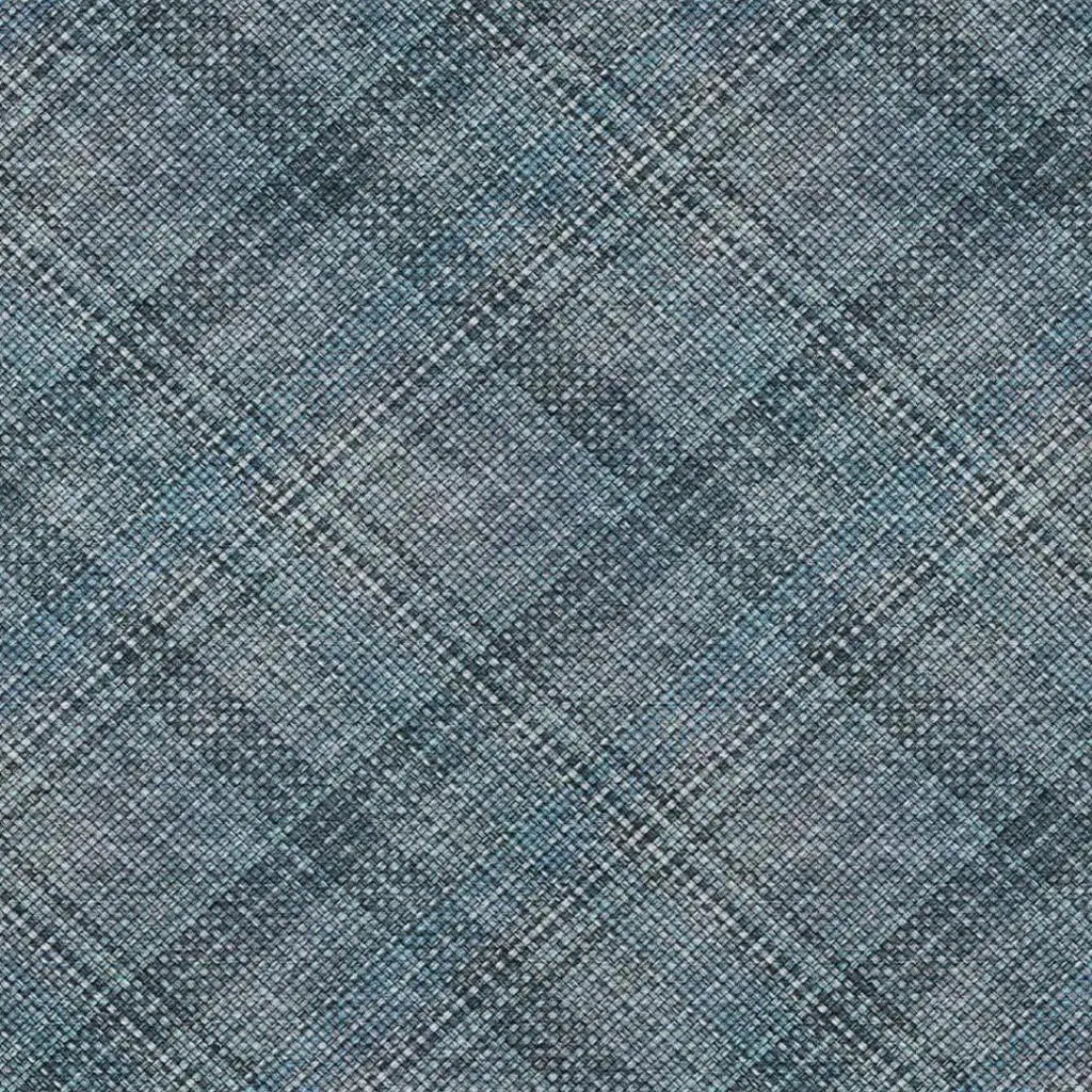 9' X 12' Blue And Graphite Plaid Washable Indoor Outdoor Area Rug Homeroots Outdoor