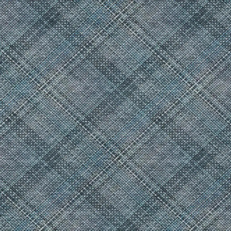9' X 12' Blue And Graphite Plaid Washable Indoor Outdoor Area Rug Homeroots Outdoor