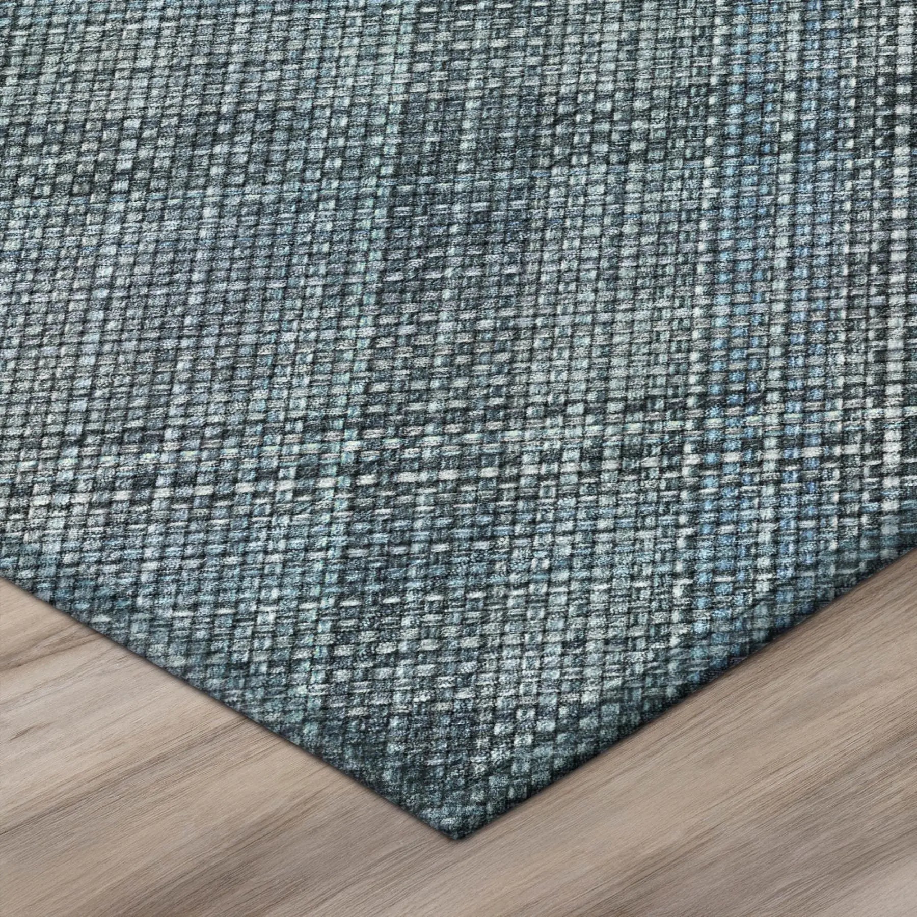 9' X 12' Blue And Graphite Plaid Washable Indoor Outdoor Area Rug Homeroots Outdoor