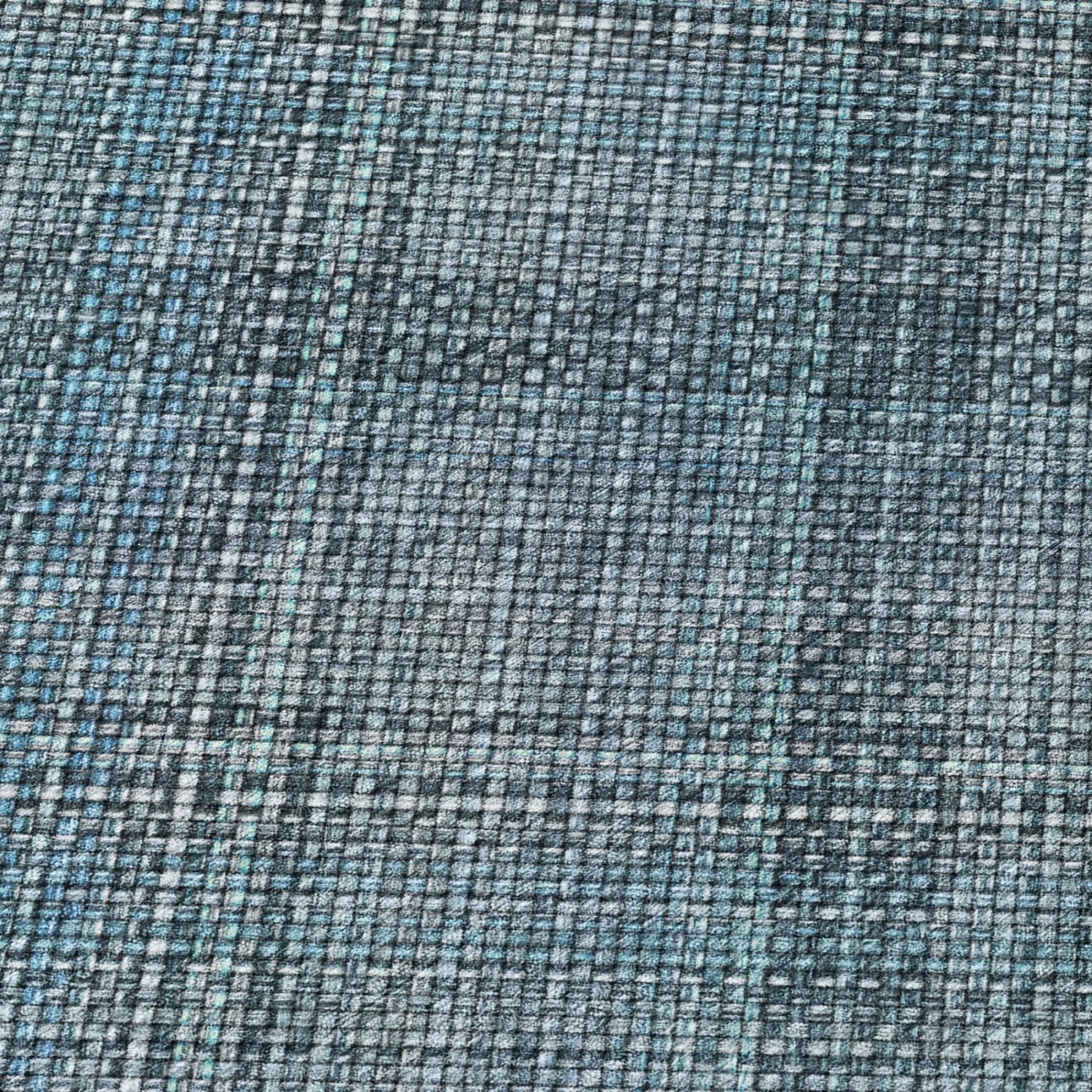 9' X 12' Blue And Graphite Plaid Washable Indoor Outdoor Area Rug Homeroots Outdoor