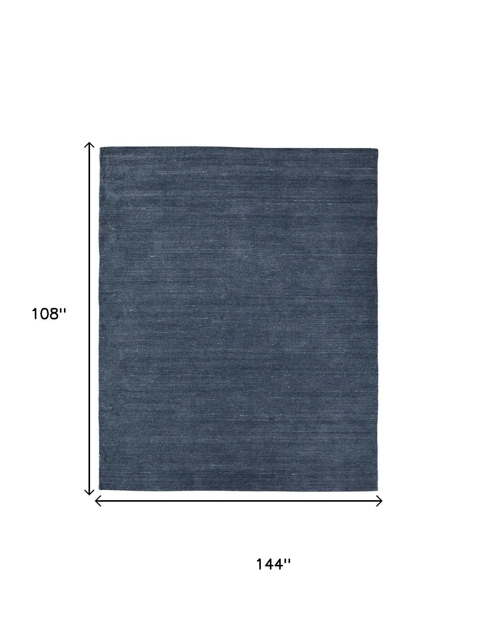 9' X 12' Blue And Gray Handmade Indoor Outdoor Area Rug Homeroots Outdoor