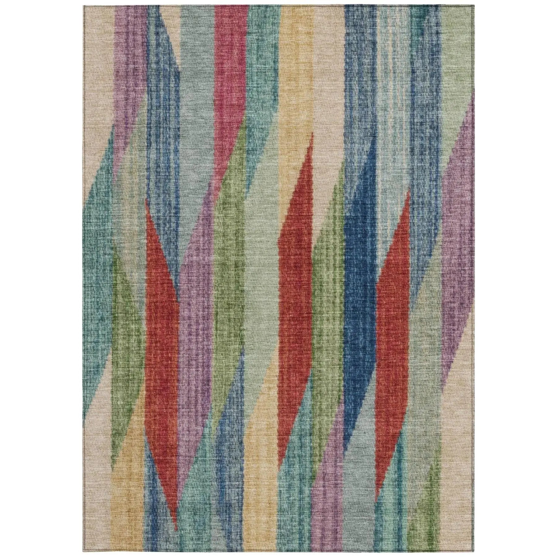 9' X 12' Blue And Gray Striped Washable Indoor Outdoor Area Rug Homeroots Outdoor