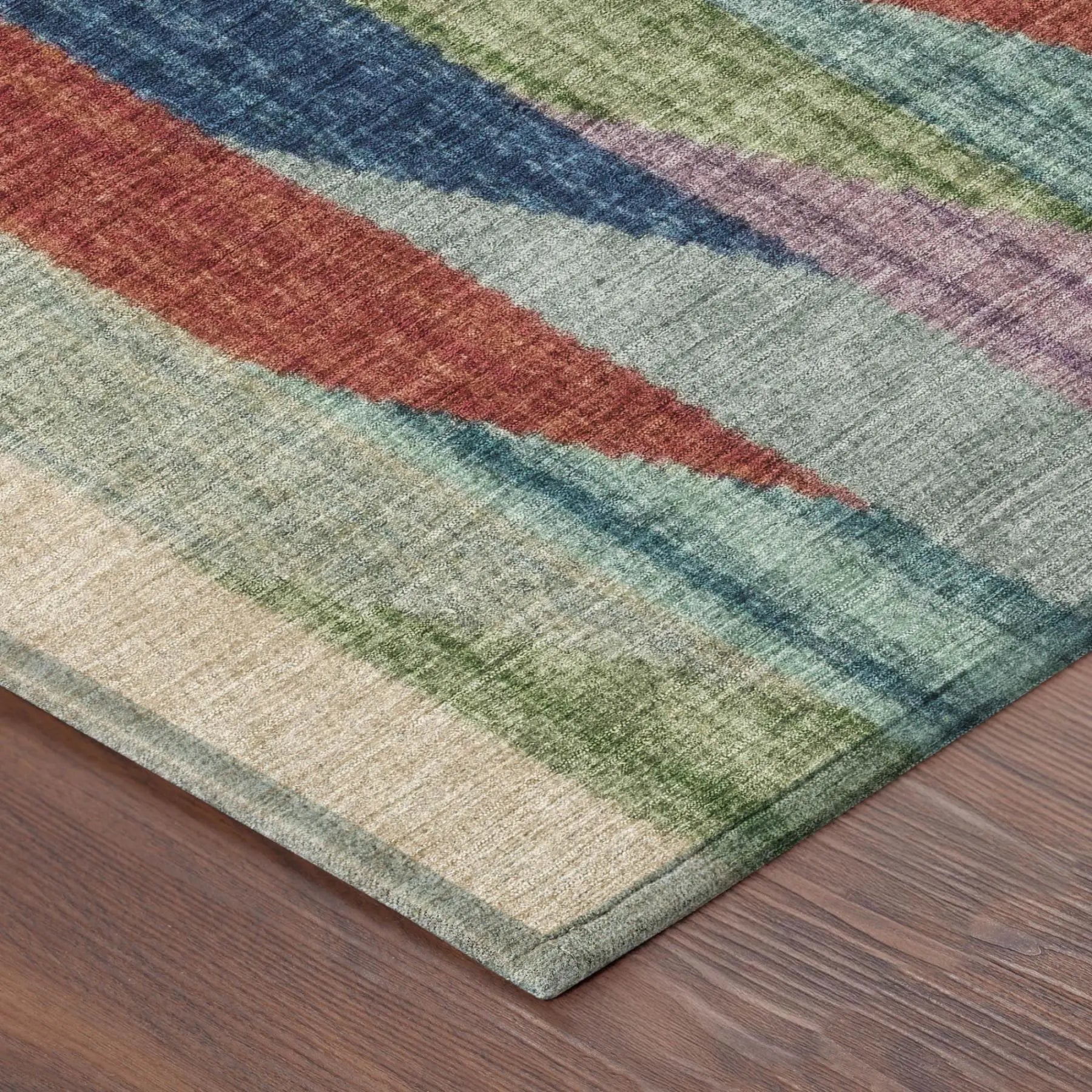 9' X 12' Blue And Gray Striped Washable Indoor Outdoor Area Rug Homeroots Outdoor