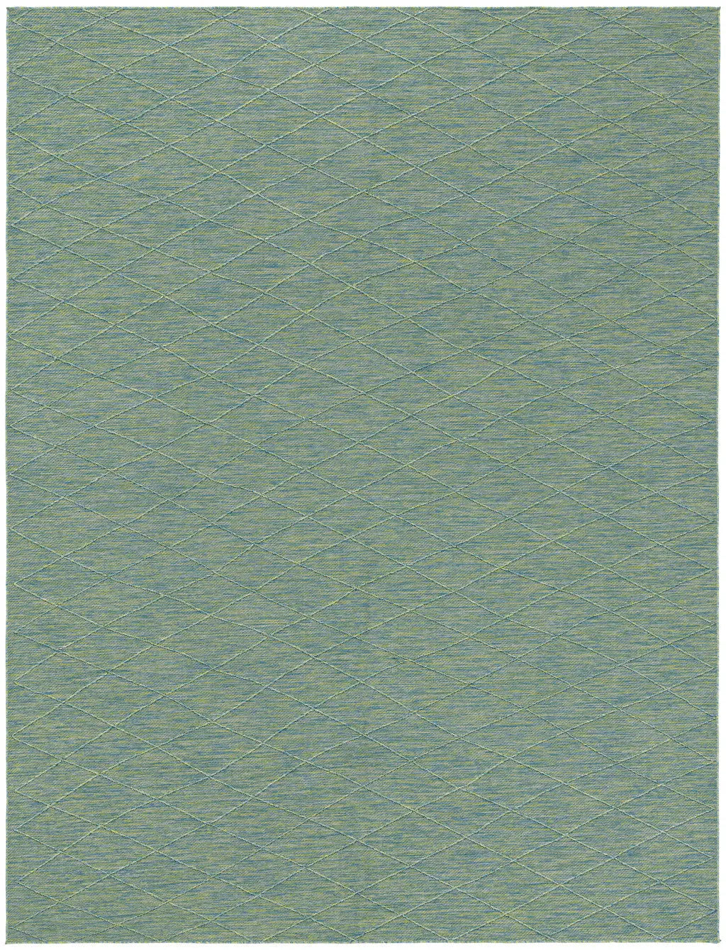 9' X 12' Blue And Green Geometric Indoor Outdoor Area Rug Homeroots Outdoor