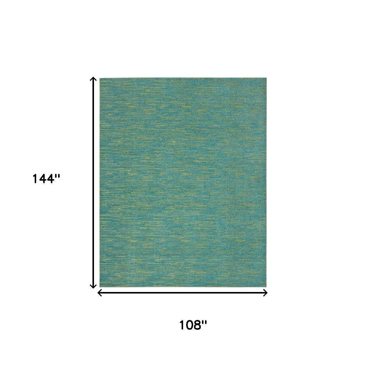9' X 12' Blue And Green Indoor Outdoor Area Rug - GreatEagleInc