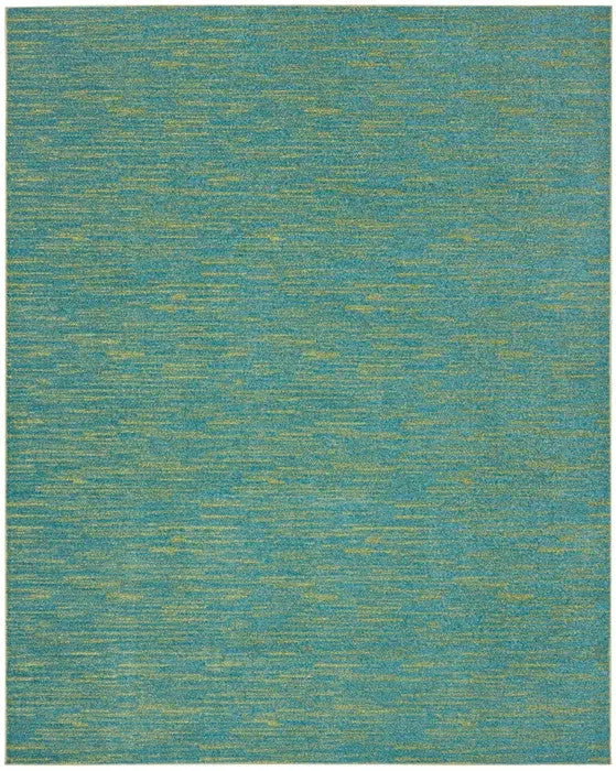 9' X 12' Blue And Green Indoor Outdoor Area Rug - GreatEagleInc
