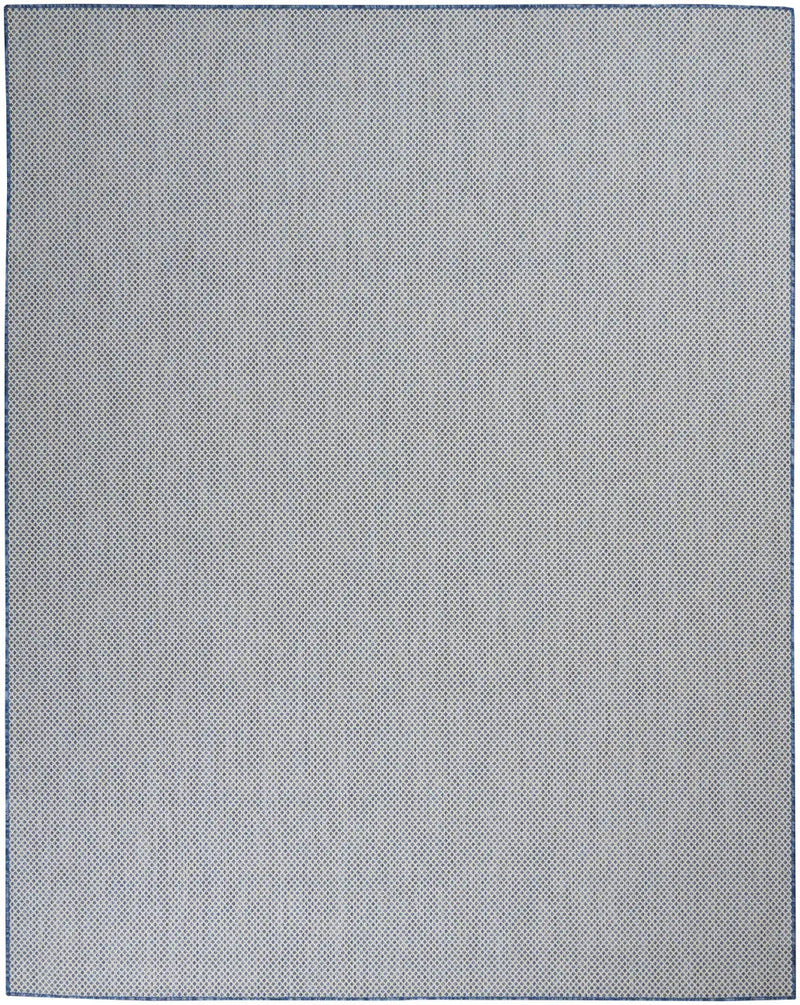 9' X 12' Blue And Ivory Indoor Outdoor Area Rug Homeroots Outdoor