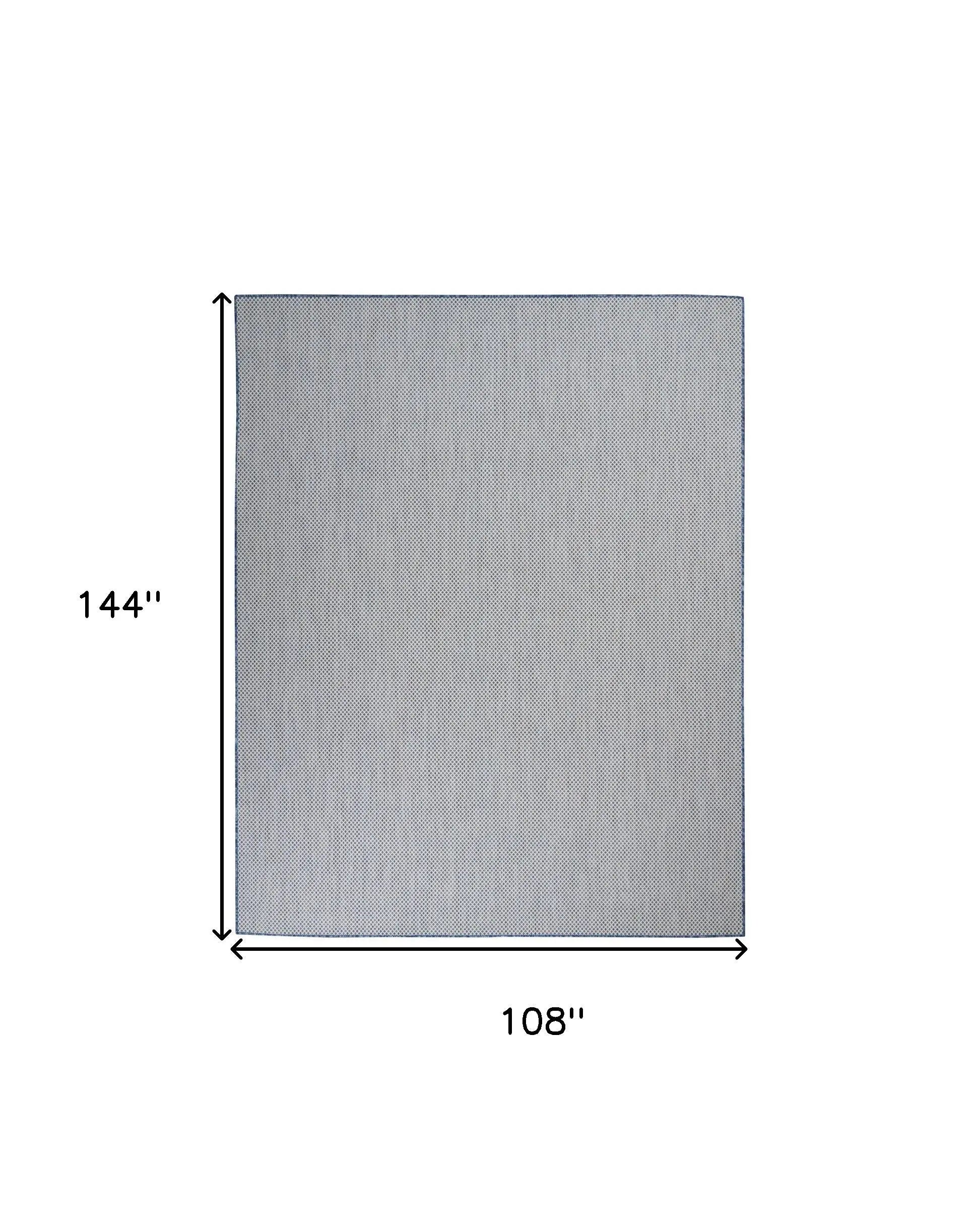 9' X 12' Blue And Ivory Indoor Outdoor Area Rug Homeroots Outdoor