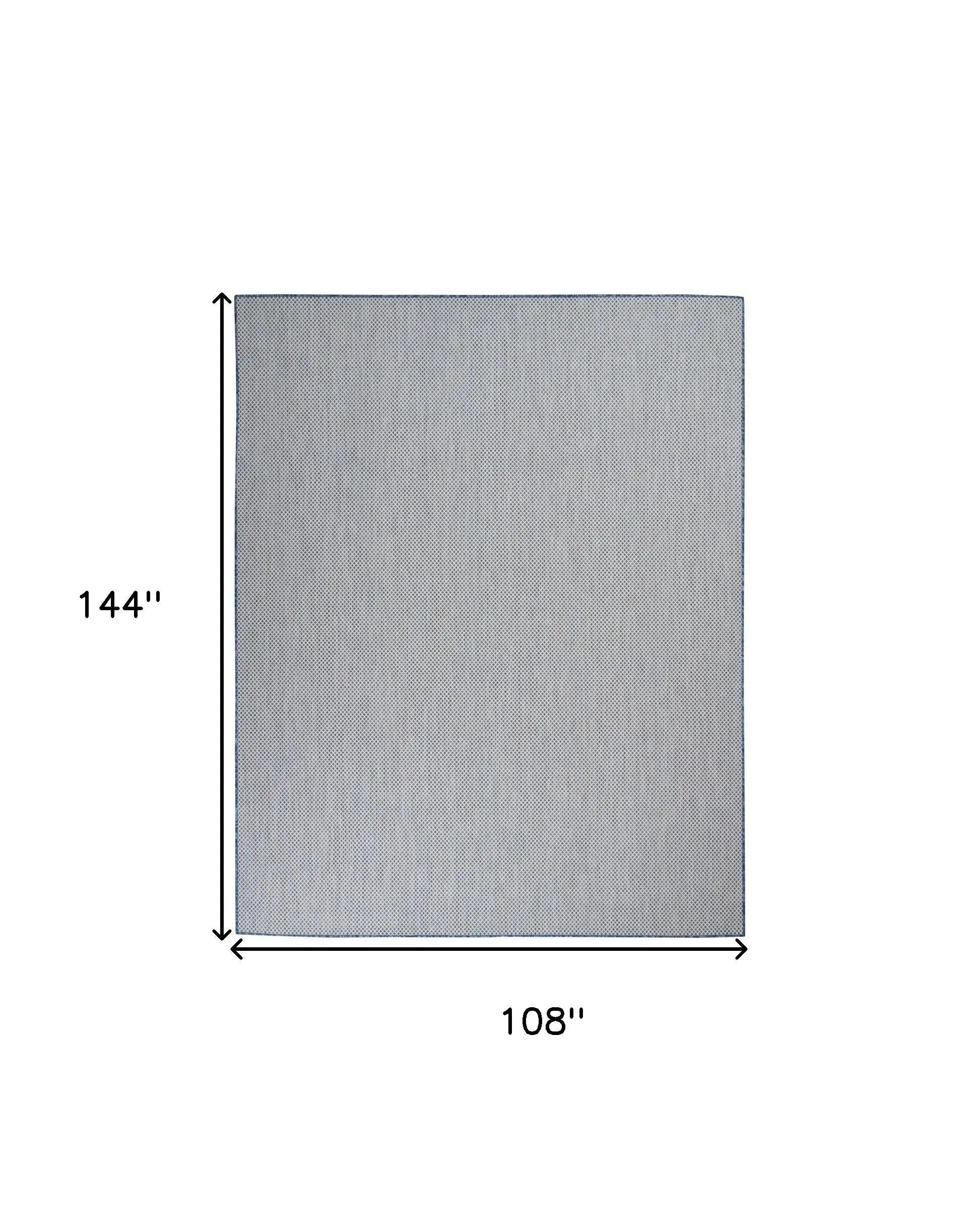 9' X 12' Blue And Ivory Indoor Outdoor Area Rug Homeroots Outdoor