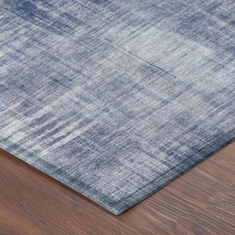 9' X 12' Blue And Lilac Abstract Washable Indoor Outdoor Area Rug Homeroots Outdoor