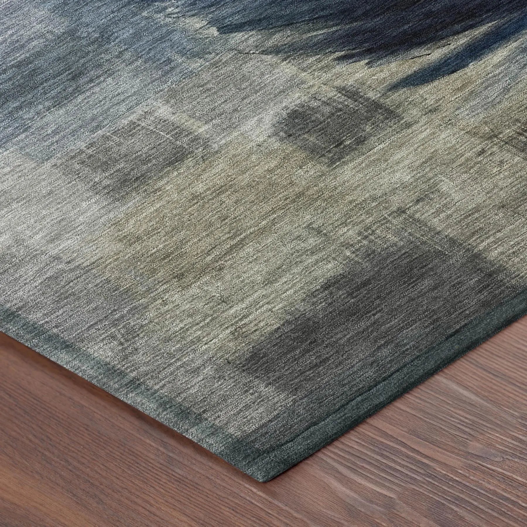 9' X 12' Blue And Pewter Botanical Leaves Washable Indoor Outdoor Area Rug Homeroots Outdoor