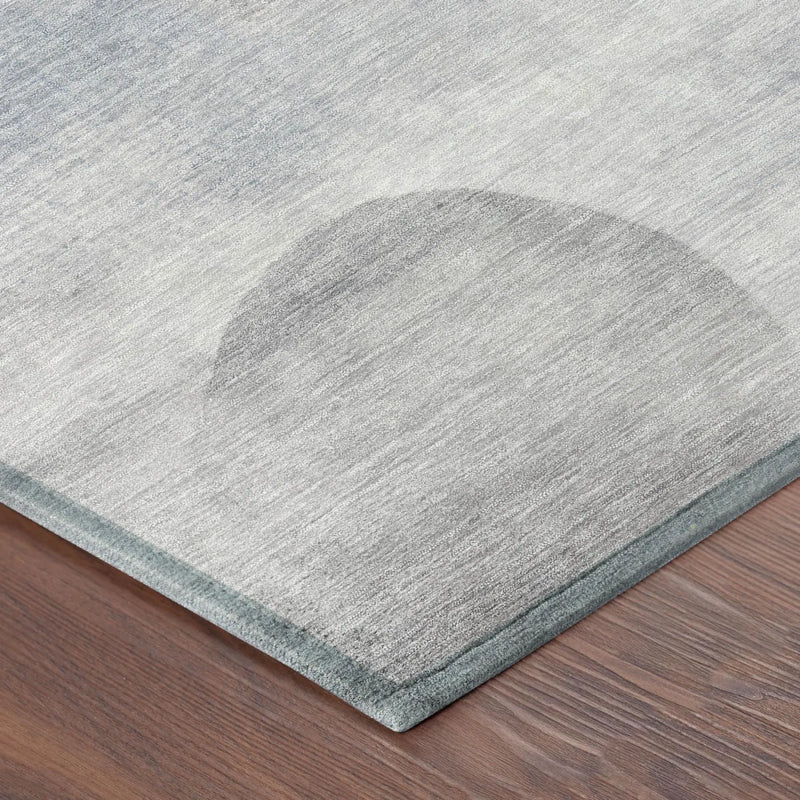 9' X 12' Blue And Silver Geometric Washable Indoor Outdoor Area Rug Homeroots Outdoor