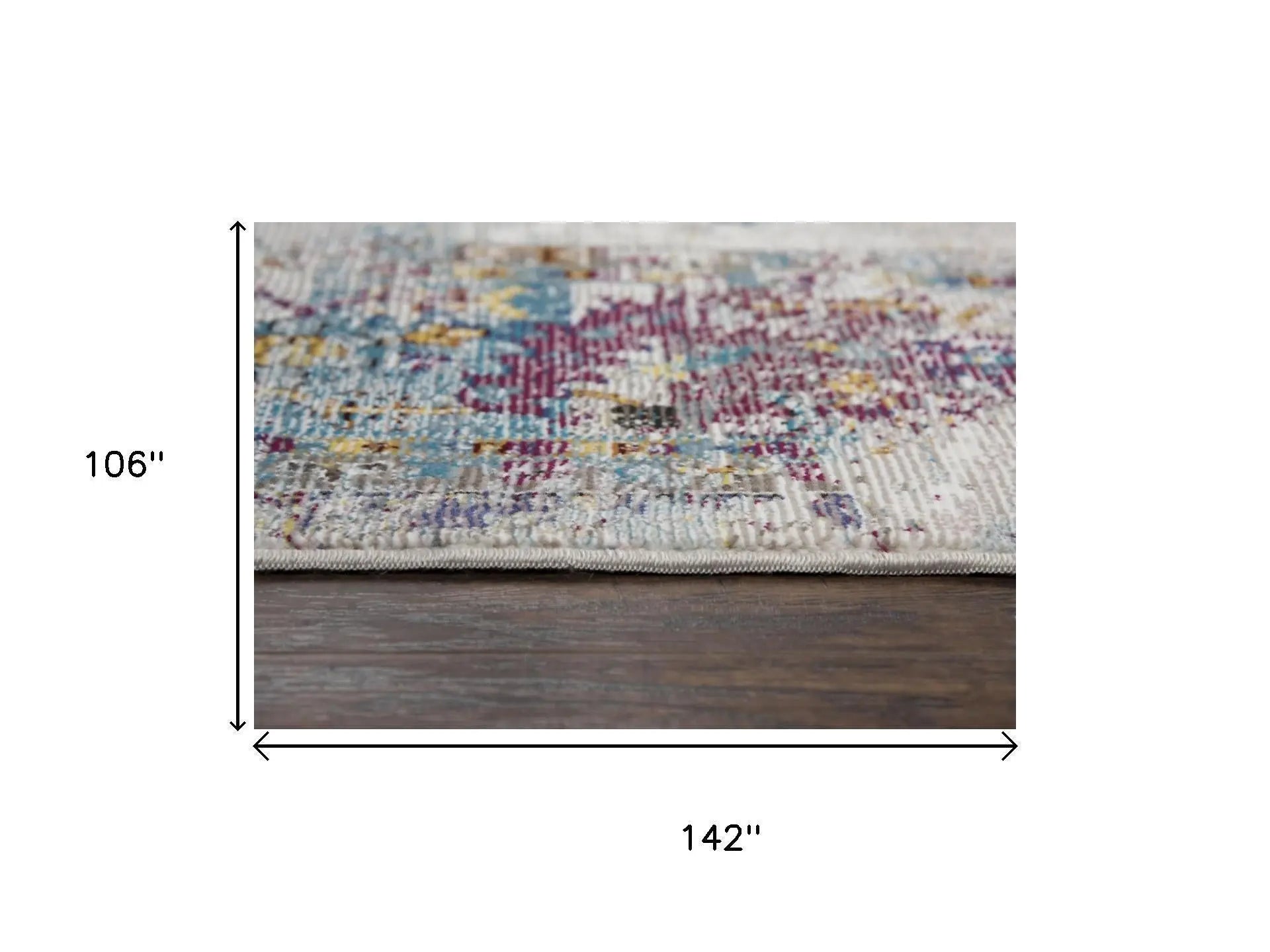 9' X 12' Blue Cream And Gold Oriental Area Rug Homeroots Home Decor