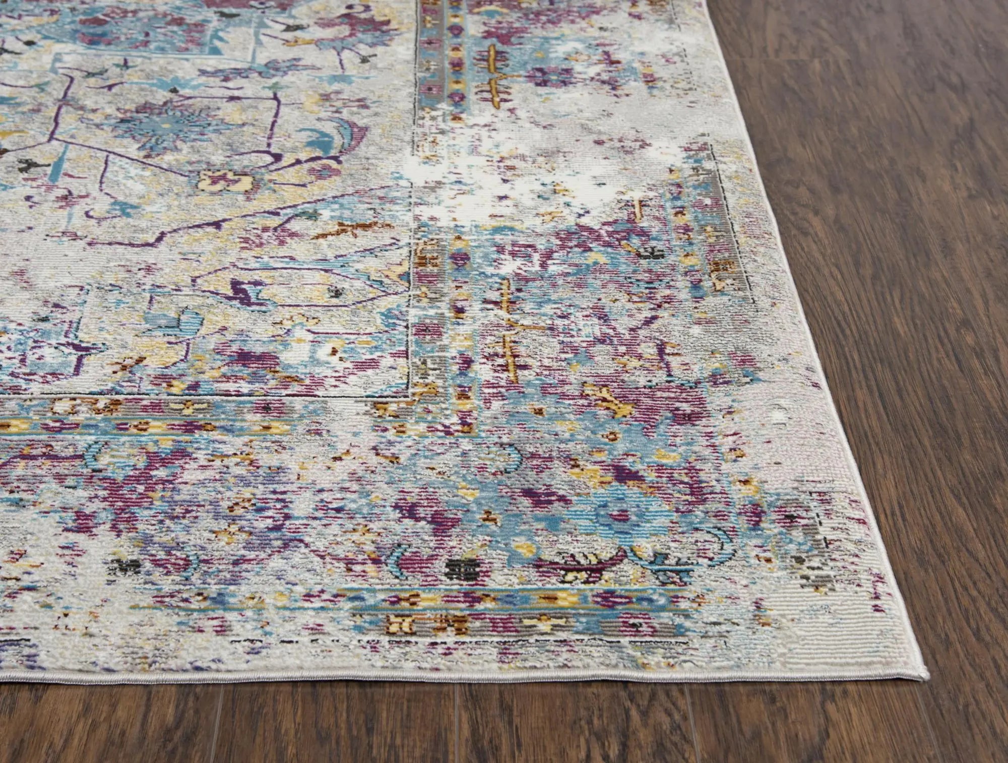 9' X 12' Blue Cream And Gold Oriental Area Rug Homeroots Home Decor