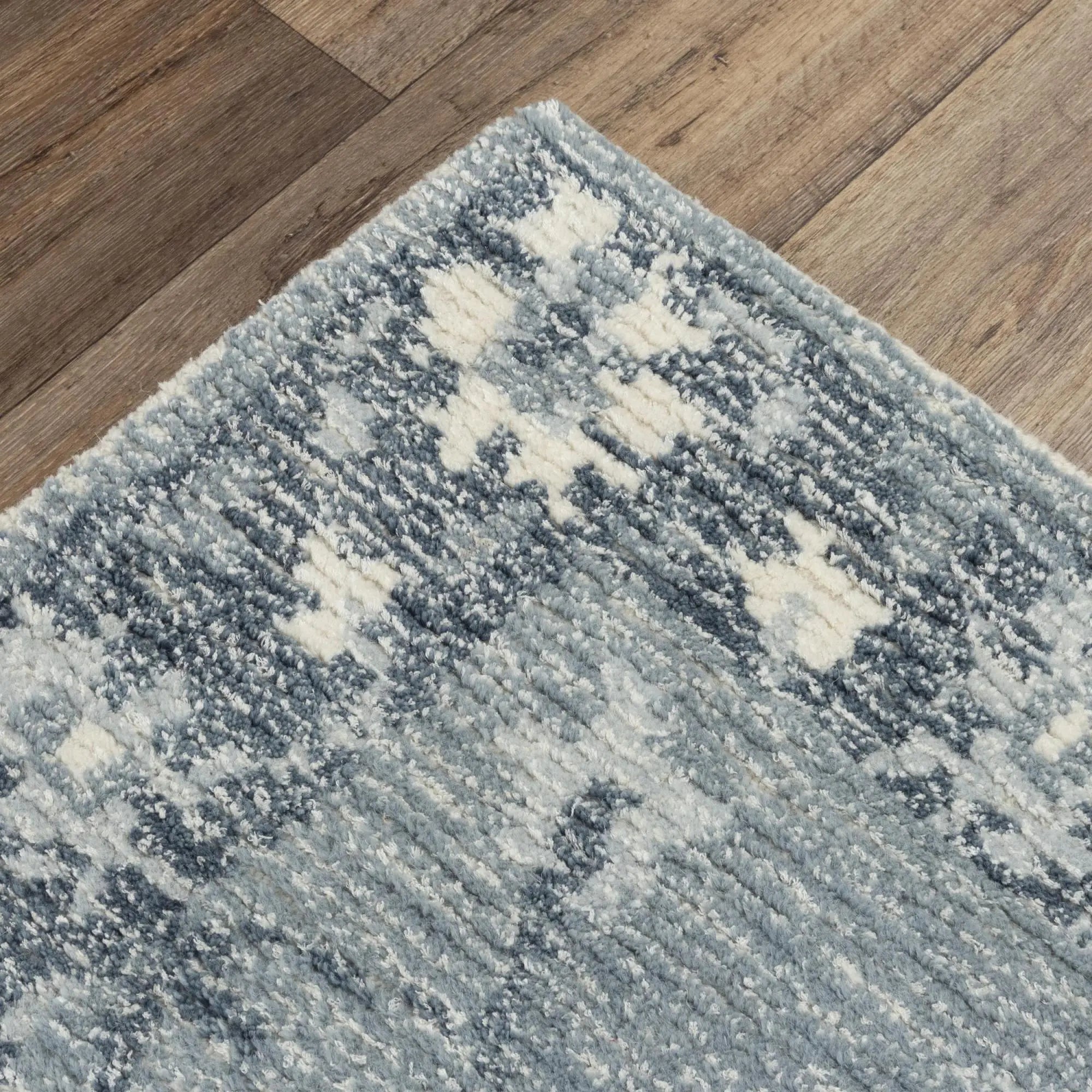 9' X 12' Blue Dark Blue And Ivory Wool Oriental Hand Tufted Area Rug Homeroots Home Decor