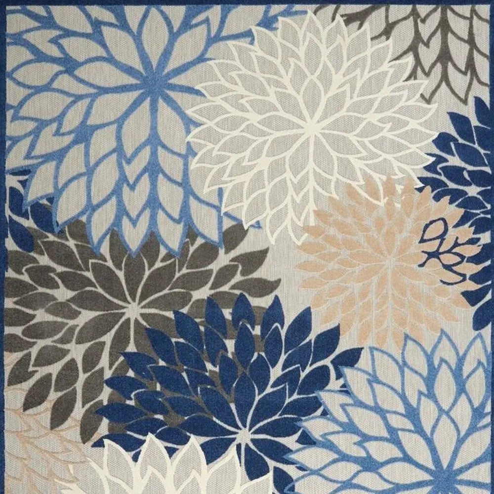9' X 12' Blue Indoor Outdoor Area Rug - GreatEagleInc