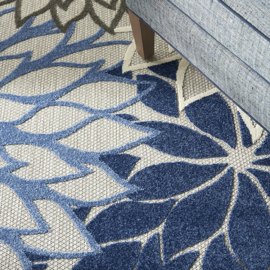 9' X 12' Blue Indoor Outdoor Area Rug - GreatEagleInc