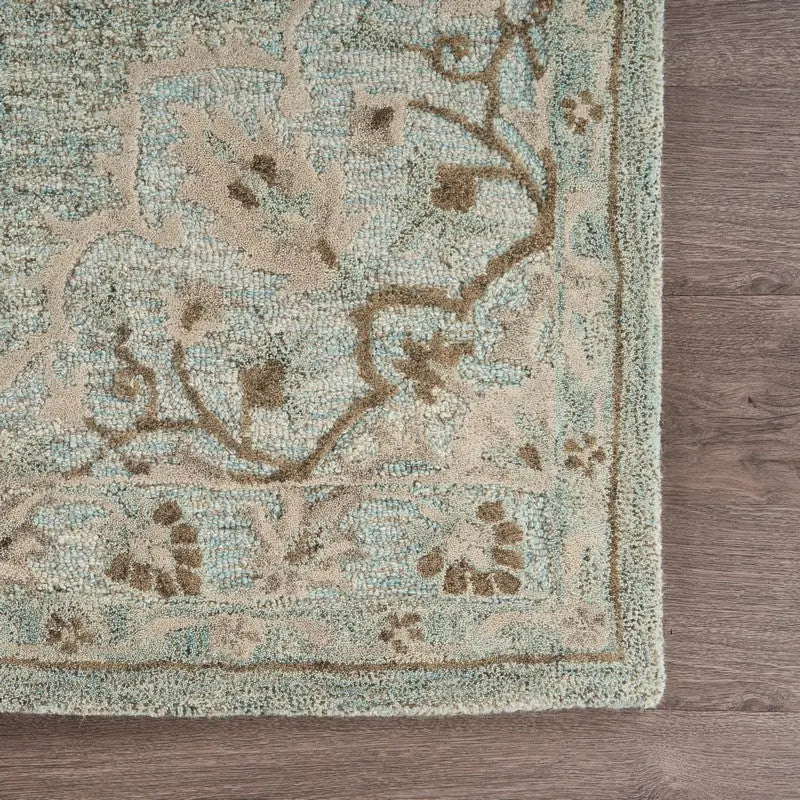 9' X 12' Blue Wool Hand Tufted Area Rug Homeroots Home Decor