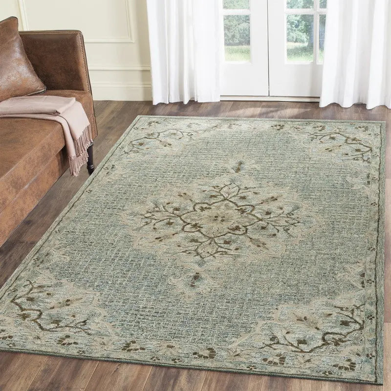9' X 12' Blue Wool Hand Tufted Area Rug Homeroots Home Decor