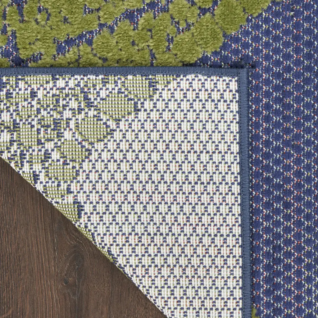 9' X 12' Blue Yellow And Orange Starfish Indoor Outdoor Area Rug Homeroots Outdoor
