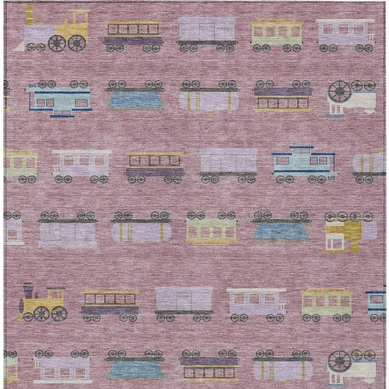 9' X 12' Blush And Pink Abstract Washable Indoor Outdoor Area Rug Homeroots Outdoor