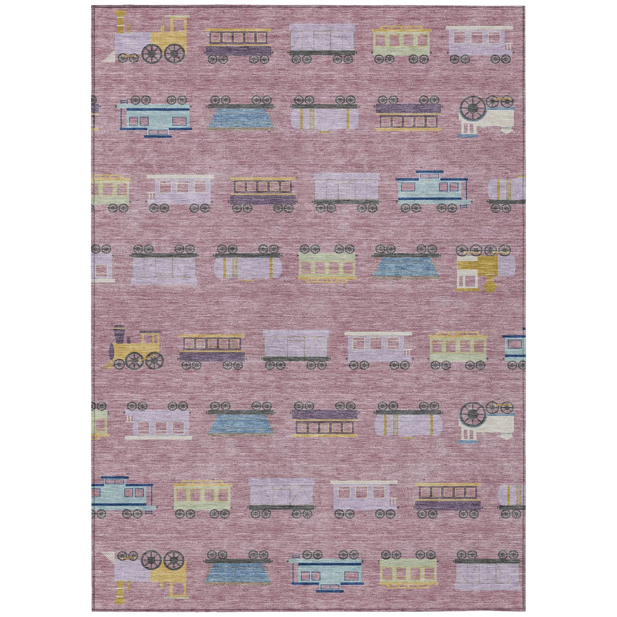 9' X 12' Blush And Pink Abstract Washable Indoor Outdoor Area Rug Homeroots Outdoor