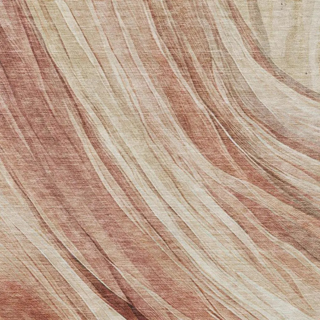 9' X 12' Blush And Pink Abstract Washable Indoor Outdoor Area Rug Homeroots Outdoor