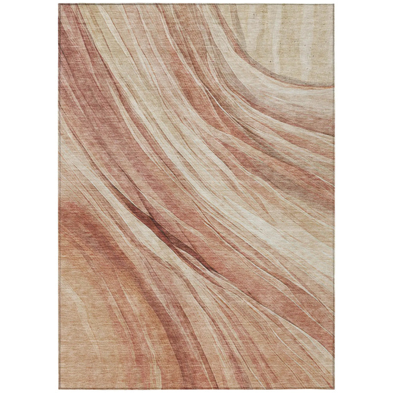 9' X 12' Blush And Pink Abstract Washable Indoor Outdoor Area Rug Homeroots Outdoor