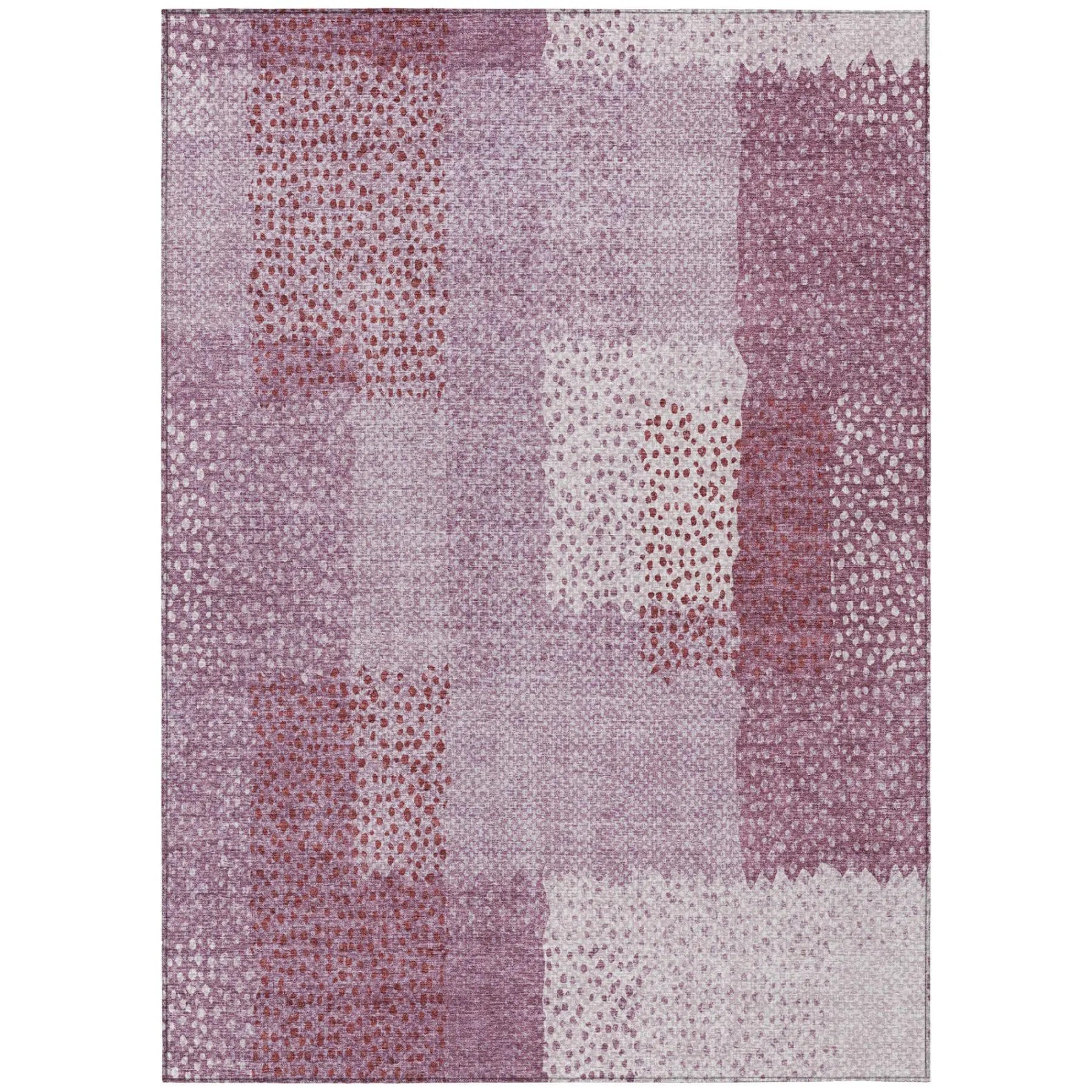 9' X 12' Blush And Pink Abstract Washable Indoor Outdoor Area Rug Homeroots Outdoor